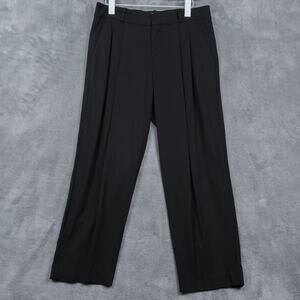 A.L.C.‎ Pleated Cropped Dress Pants Tapered Drapey Rayon Black Office Siren Sz 6